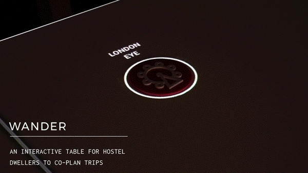 Wander interactive table