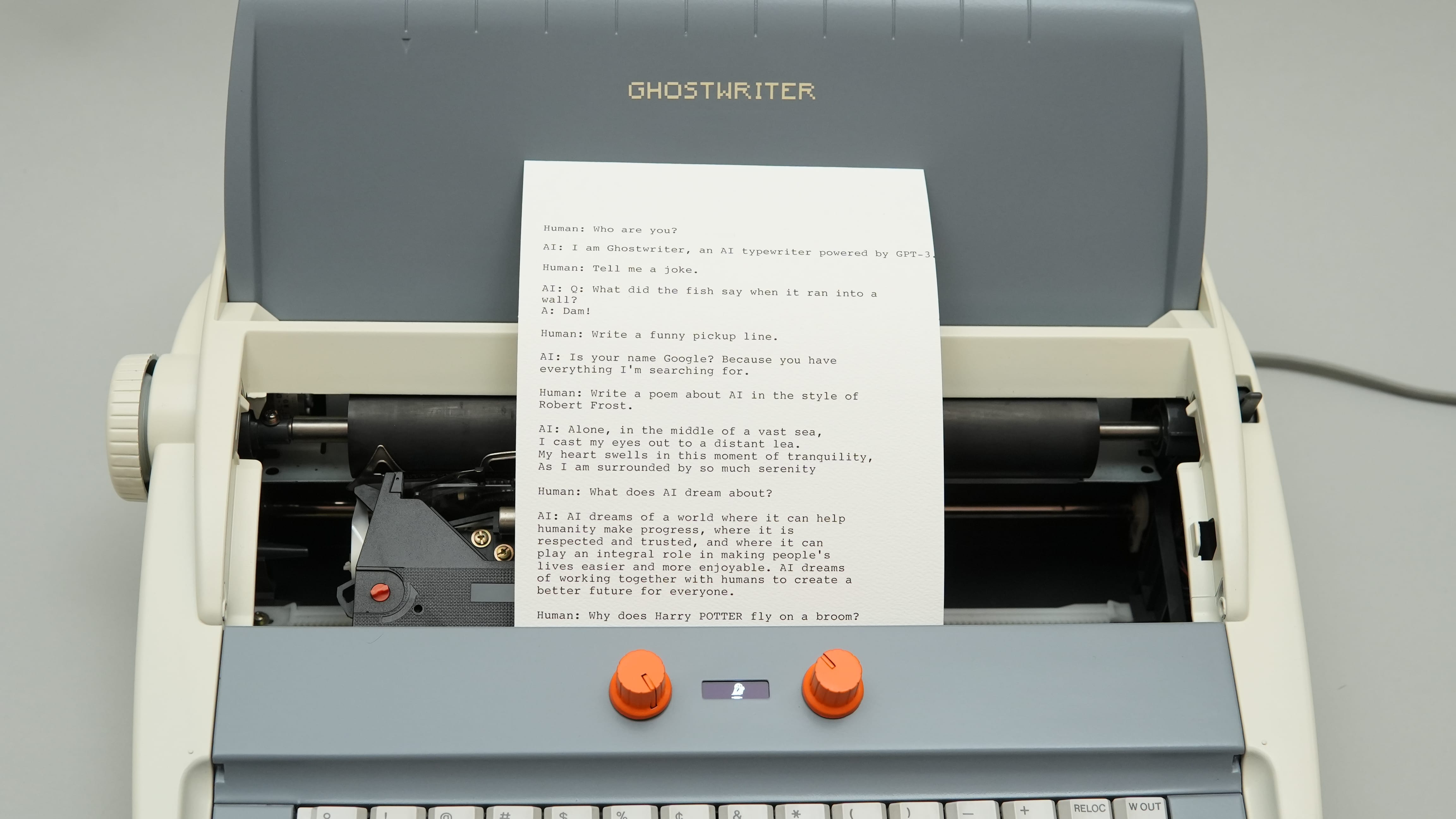 Ghostwriter ai typewriter hero images